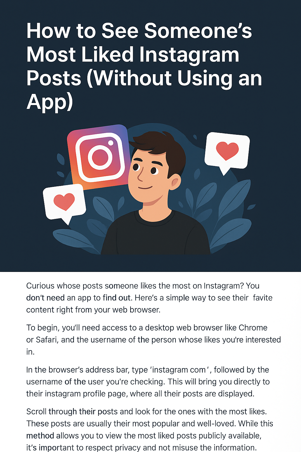 How to See Someone’s Most Liked Instagram Posts (Without Using an App)